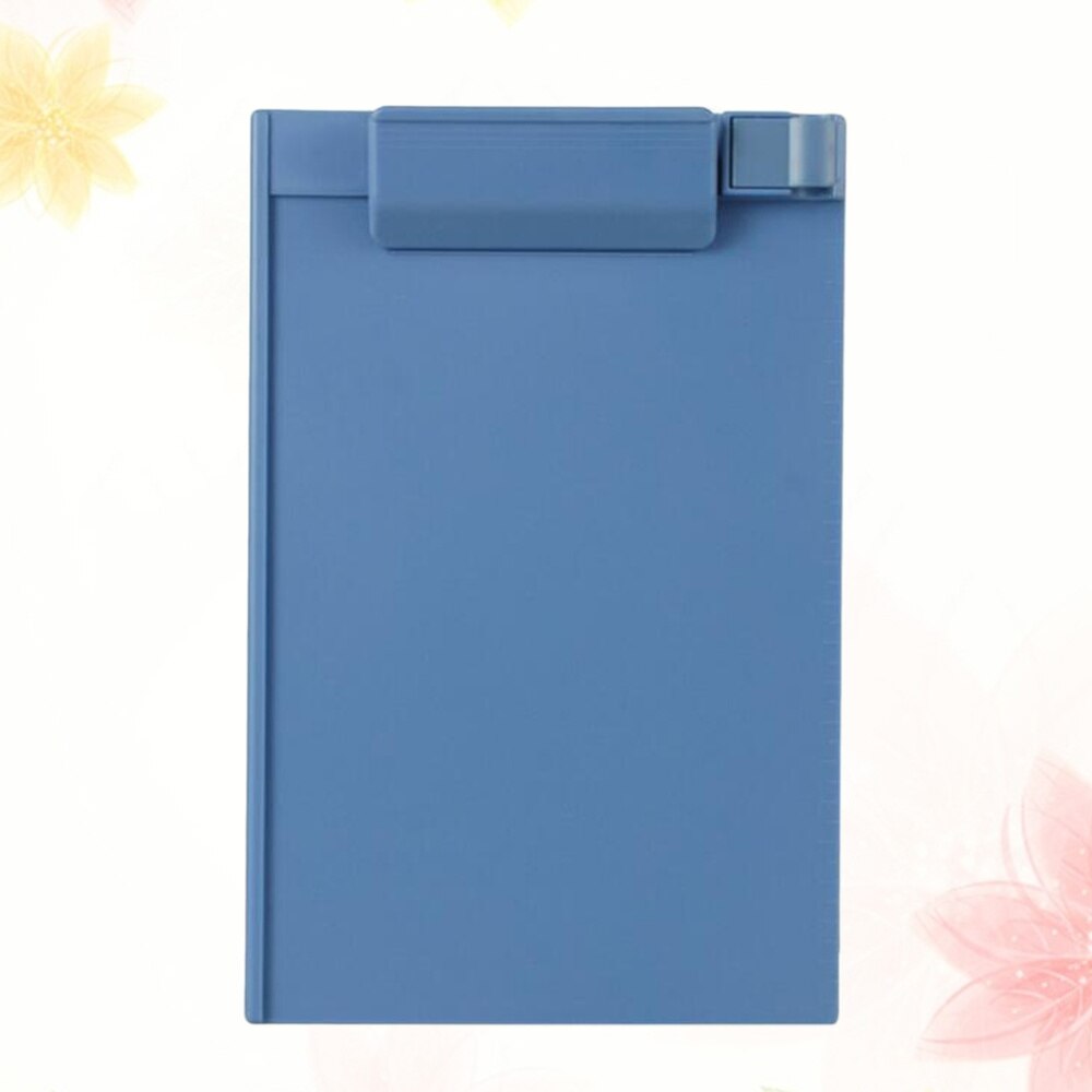 Plastik  a5 udklipsholder profil klip hardboard papirholder skrivemapper til skoleklasser kontor (himmelblå)