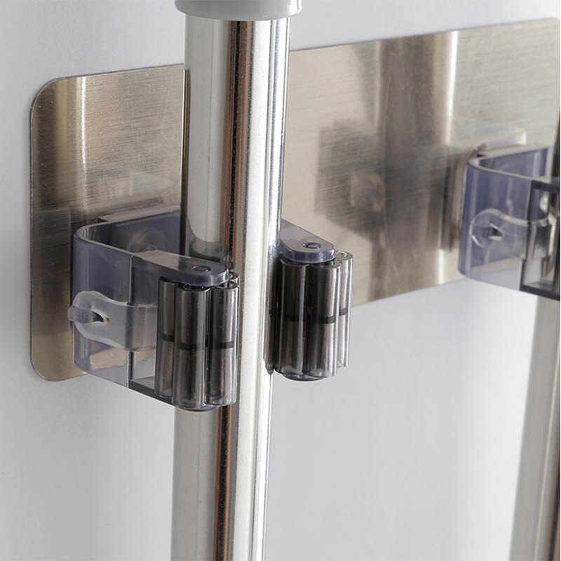 Multifunctional Traceless Sucker Hook Mop Holder Kitchen Rag Tools Broom Hanger Brush Storage Rack Suction Cup
