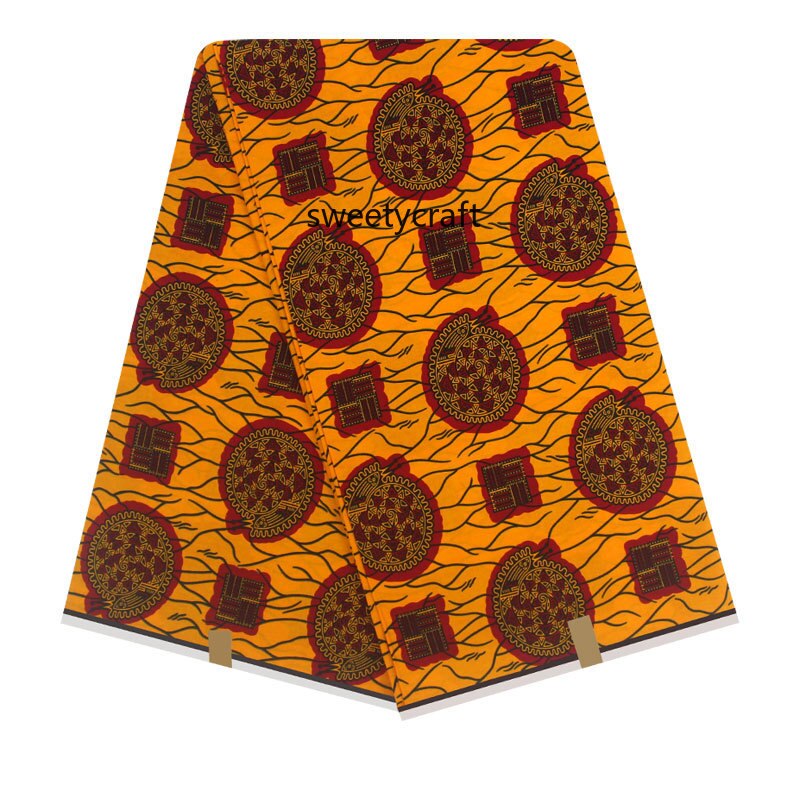 Afrikaanse Batik Bedrukte Stof Batik Bedrukte Stof Batik Mode Gedrukt Stof 100% Katoen 6 Yards Elke