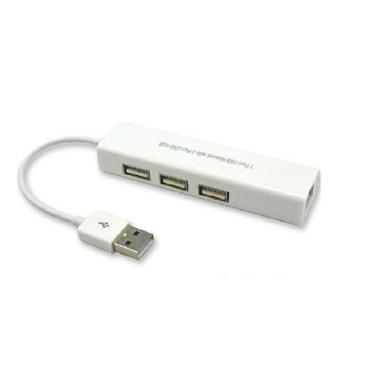 USB Hub to RJ45 Lan Network Card 10/100 Mbps Ethernet Adapter USB 2.0 Hub for Mac IOS Laptop PC Windows