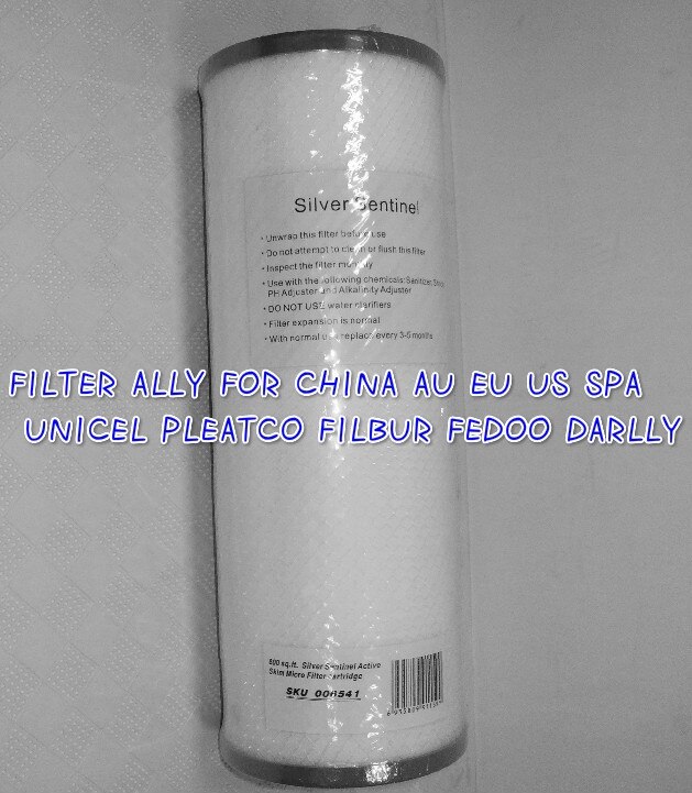 Arktis spa filter bomullsmeltblåst 33.5cm x 12.5cm 5.5cm skrog erstatningsfilter til Arktis spa sølv vakt
