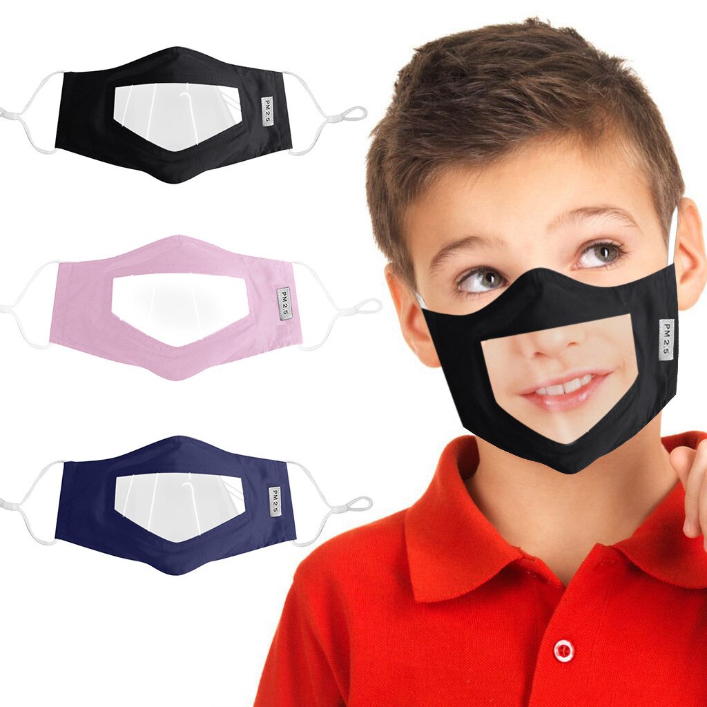 Makss Bambini Bambino Aldult Viso Maks Con Finestra Trasparente Visibile Espressione Per Non Udenti E Problemi Di Udito Mascarillas Masque