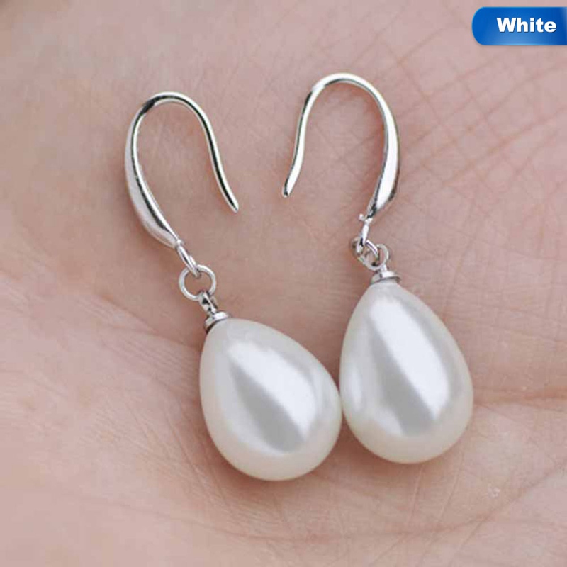 Parel Rode Druppel Oorbel Voor Vrouwen Fancy Kleurrijke Gesimuleerde-Parel Lange Earring Trendy Sieraden Geschenkdoos Verpakking: WT