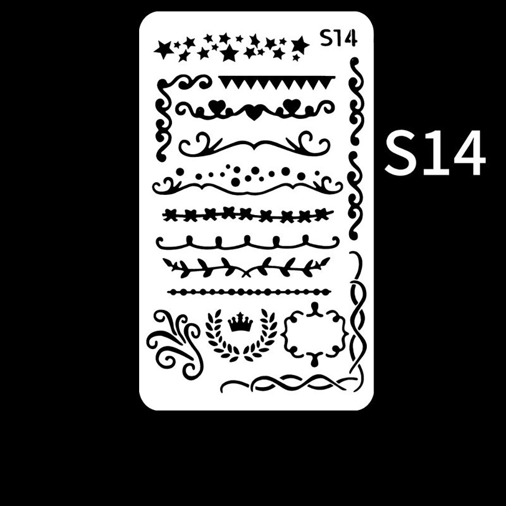 Letter Graphics Painting Stencils Template Lace Ruler DIY Copy Stencils for Painting Album Decorative Template