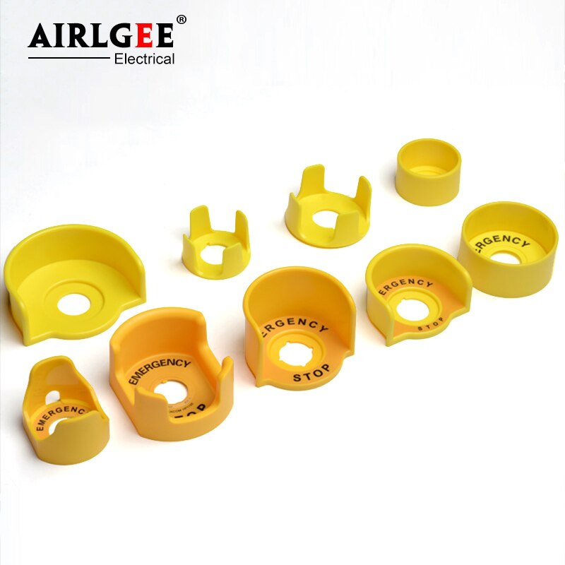 22mm yellow emergency stop button protection cover button switch emergency mushroom head protection seat protection cover ring