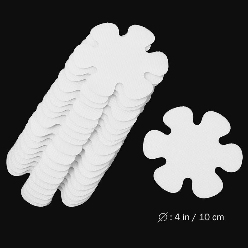 20PCS Bloemvorm PEVA Anti-slip Bad Stickers Decals Veiligheid Bad Douche Loopvlakken 10CM (Transparant)
