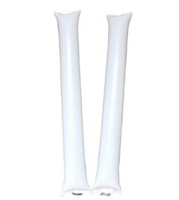10 par/parti spil aktiviteter cheer forsyninger pe ballon synge konkurrence luft oppustelig pong bong stick god 9 farver: Hvid