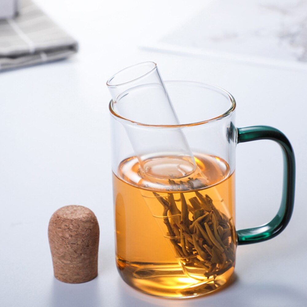 Glass Tea Infuser Empty Bottle Mini Transparent Tea Strainer Cork Glass Bottle Tube Brewing Test Tube Tea Set Kitchen Tools