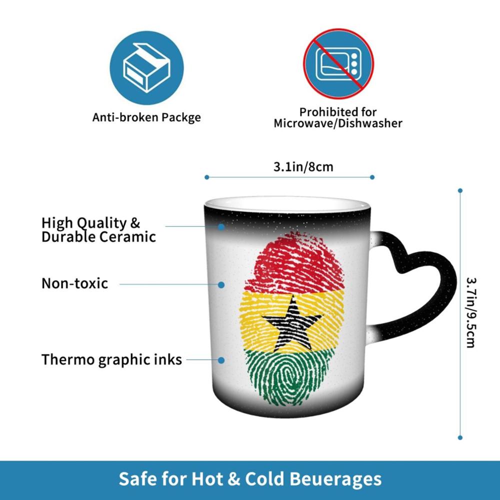 Ghana Vlag Wegwerp Voedsel Thermos Koffie K Mokken Glas Cups Tazas Set Groene Berg K Double Wall Kerst Paar