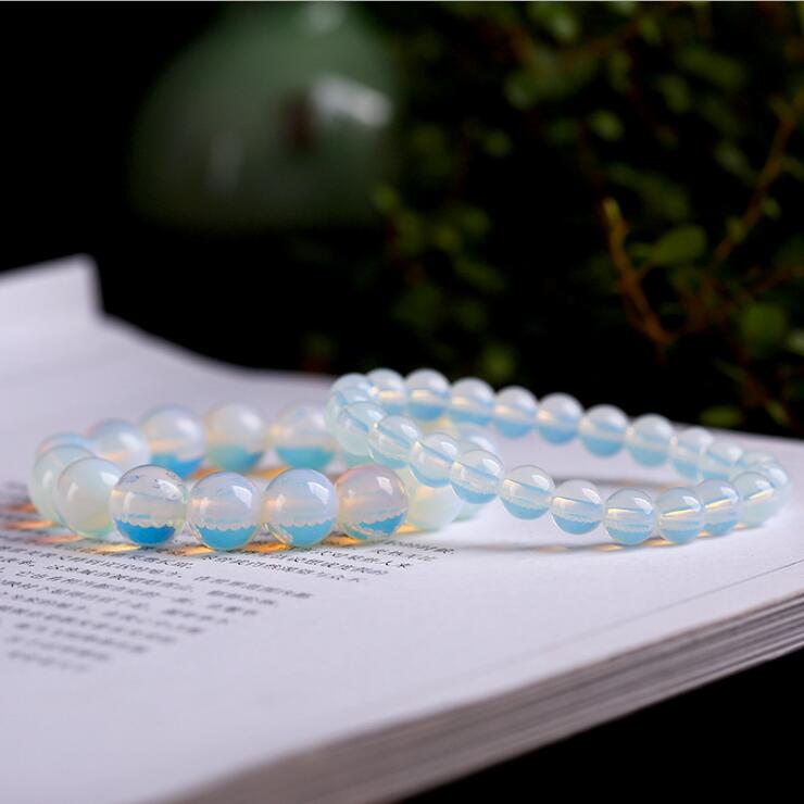 Uomini braccialetto pietra di luna naturale Braccialetto di Pietra Naturale di una coppia Nero Borda il Braccialetto pietra di luna Corona branello Dei Monili Del Braccialetto