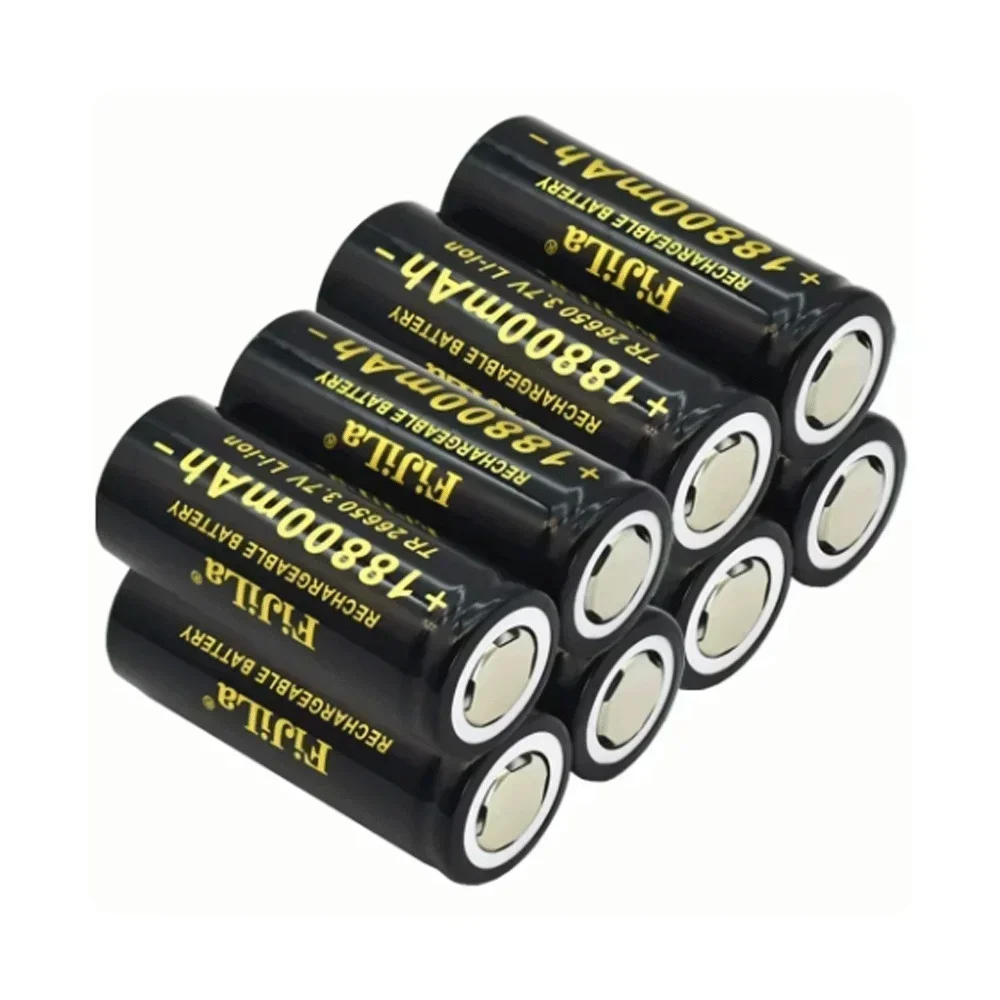 26650 3.7V 18800mAh Batteria ad alta capacità 26650 50A Batteria ricaricabile agli ioni di litio per torcia giocattolo + caricabatterie