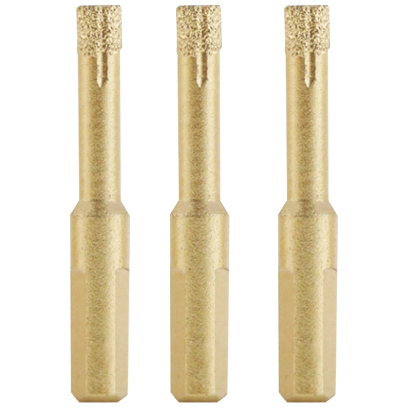Hole Saw Set is Suitable for Ceramic Tile Marble Granite Glass Brazing Dry Drilling Diamond Reamer Stone 6mm Drill