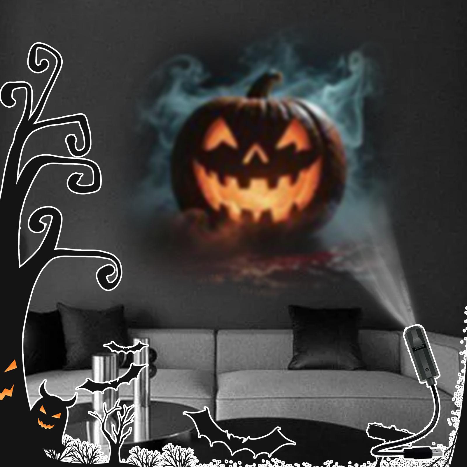 Halloween Projektor Lichter Outdoor 360-Grad Rotierenden LED Halloween Dekoration LED Dekor Für Schlafzimmer Garten Theater Hause Zimmer