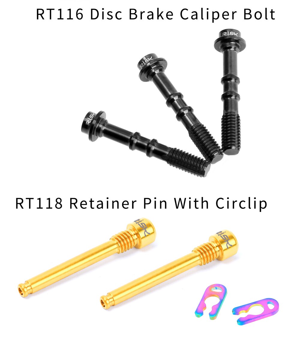 RISK-tornillos de titanio para fijación de frenos de disco de bicicleta, pinza hidráulica de aceite, manivela