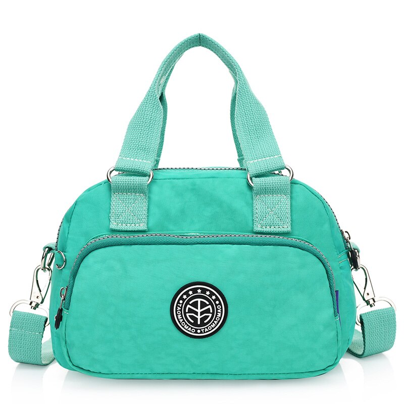 Women Shoulder Bags Waterproof Nylon Female Messenger Bags Crossbody Bags Tote Handbag: Green