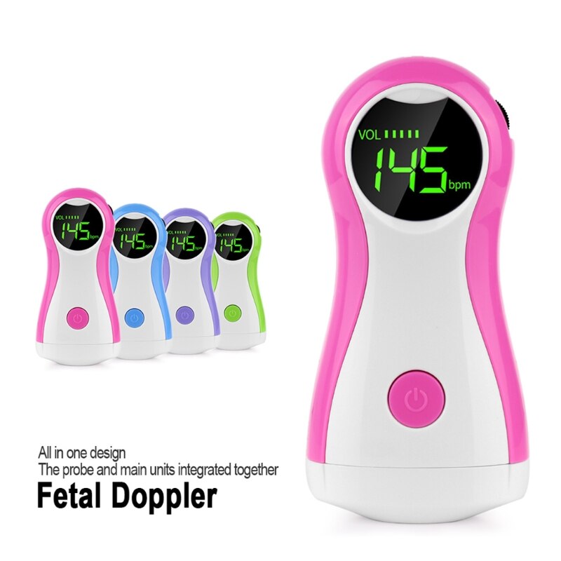 Mini Foetale Doppler Baby Ultrasound Geluid Hartslag Detector Monitor Prenatale Met Oortelefoon Foetale Doppler Stethoscoop