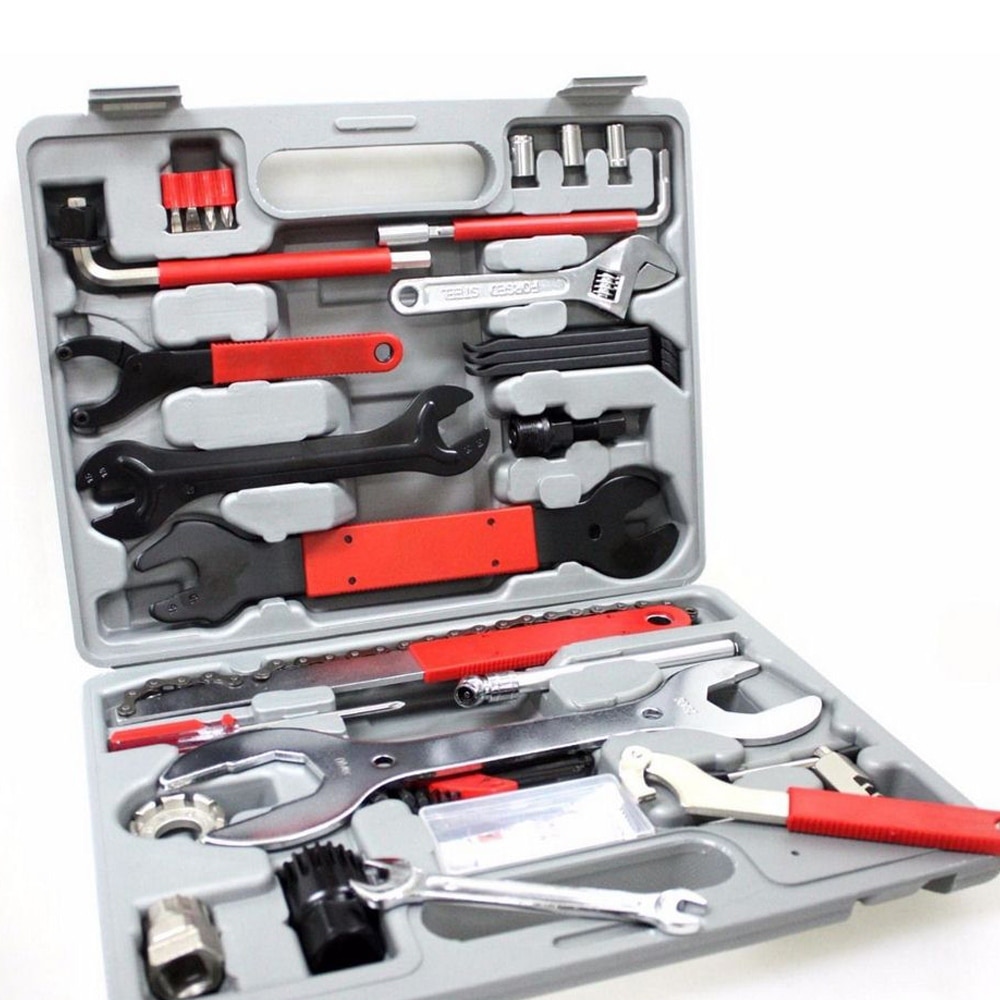 44 In 1 Bicycle Carbon Steel Repair Kit Super Equipment Toolbox Repair Tool Mountain Bike Equipment Universal Bicycle Tool Set