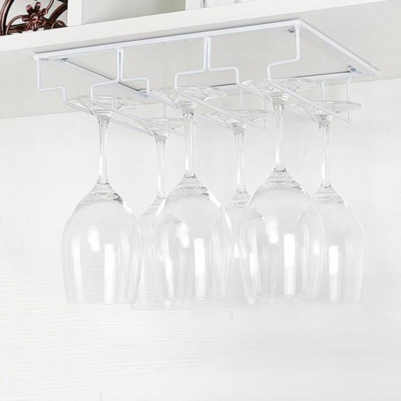 Right-angle upside-down wine glass holder Kitchen upside-down glass holder Home wine cabinet bar hanging cup holder: 05