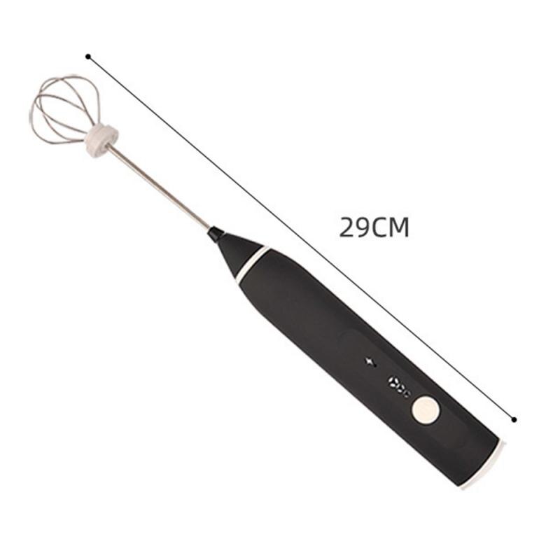 Æggepisker håndholdt 3-- trins justerbar el-mixer genopladelig mælkeshaker maskine skummer skummer usb-opladning: Default Title