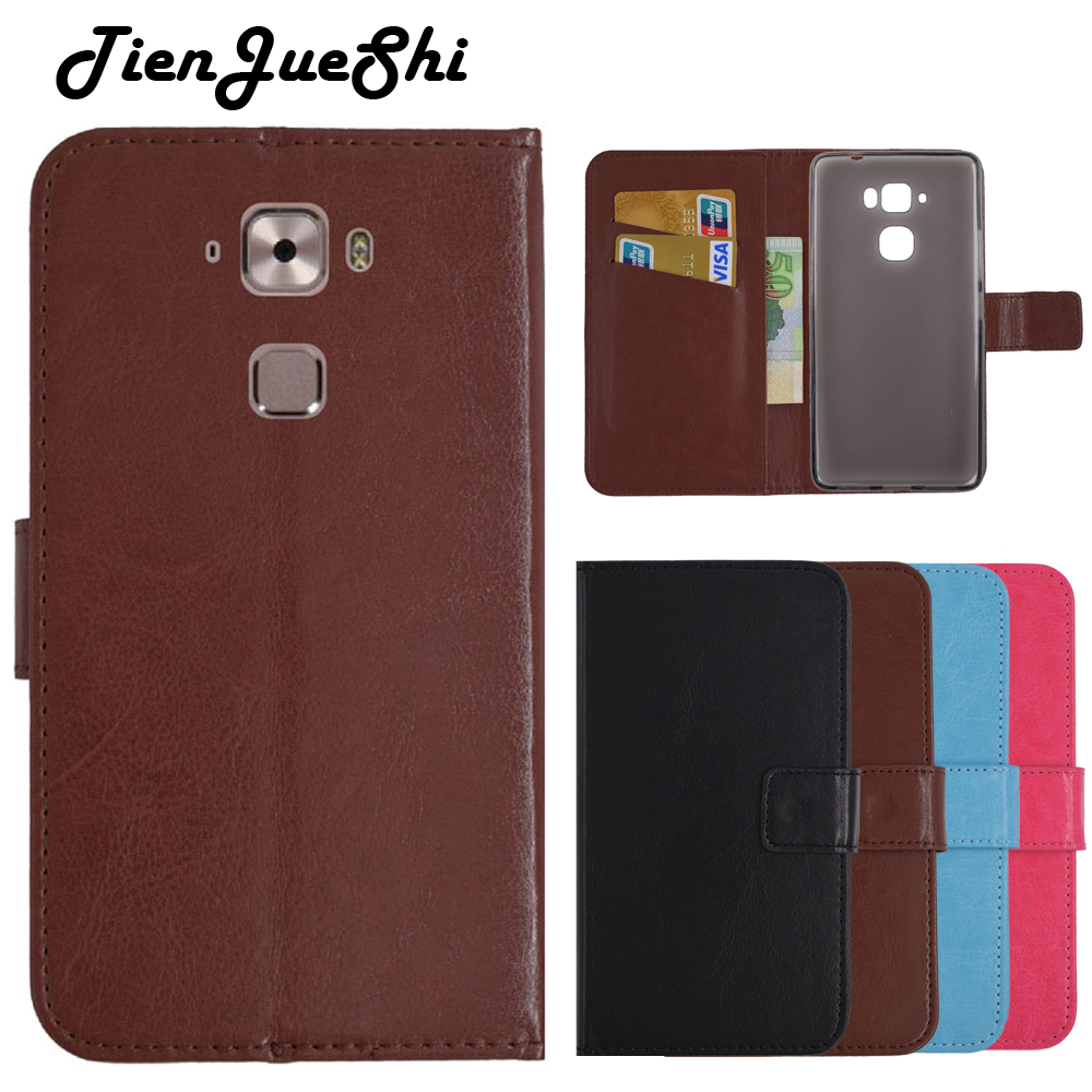 TienJueShi Flip Book-Style Silicone Leather Cover Wallet Etui Skin Protection Case For MEDION LIFE X5520 MD 99657 5.5"