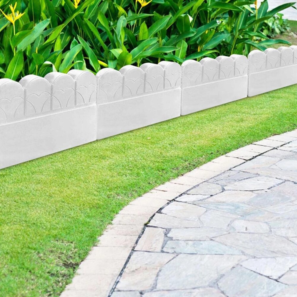 Garten Einfassung bilden DIY Kunststoff Blumenbeet Beton bilden Für draussen Rasen Jardin Hof Garten Gebäude Dekoration
