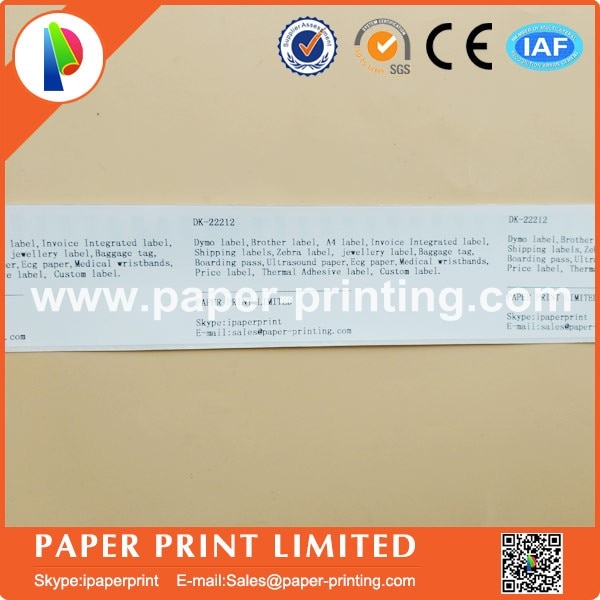 1 x rolls brother dk-22212 dk22212 dk-2212 dk 2212 DK CONTINU LABELS WIT FILM 62mm x 15.24m