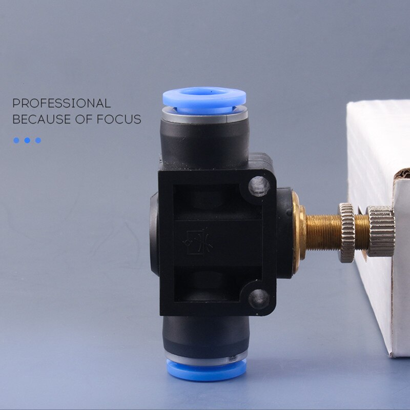 Pneumatik Luft Drossel Ventil Geschwindigkeit Control Schnell Schlauch Rohr Wasser Fitting Anschluss Pneumatische Fittings Einstellen 4mm 6mm 8mm 10mm