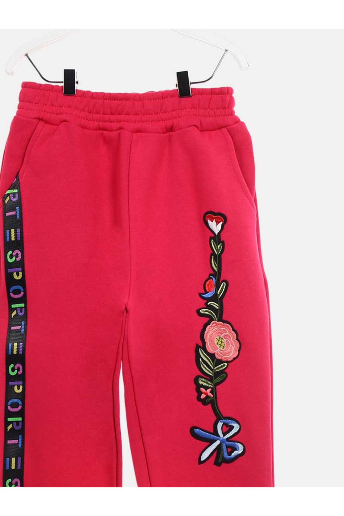 Pantalones de chándal de invierno de color rosa oscuro para niñas