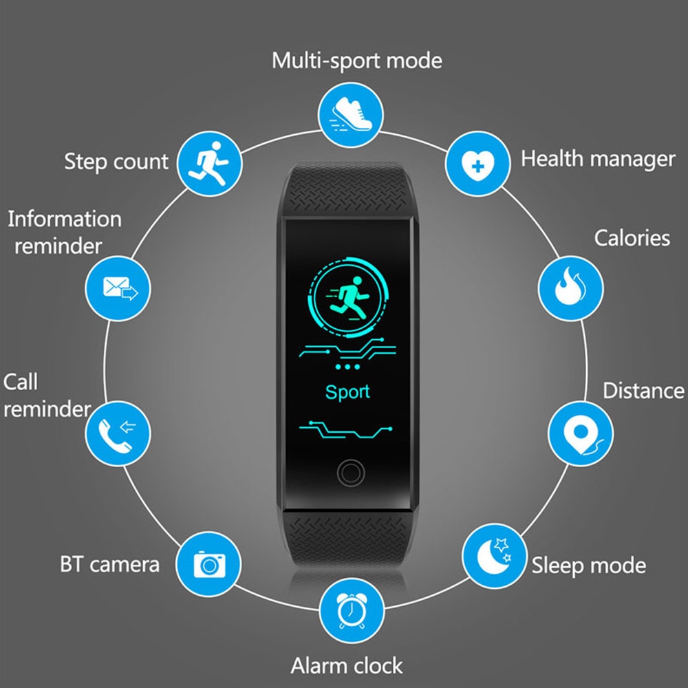 Qw18 smarta armband  ip68 vattentäta smartband puls sömnmätare sport passometer fitness tracker bluetooth smartwatch