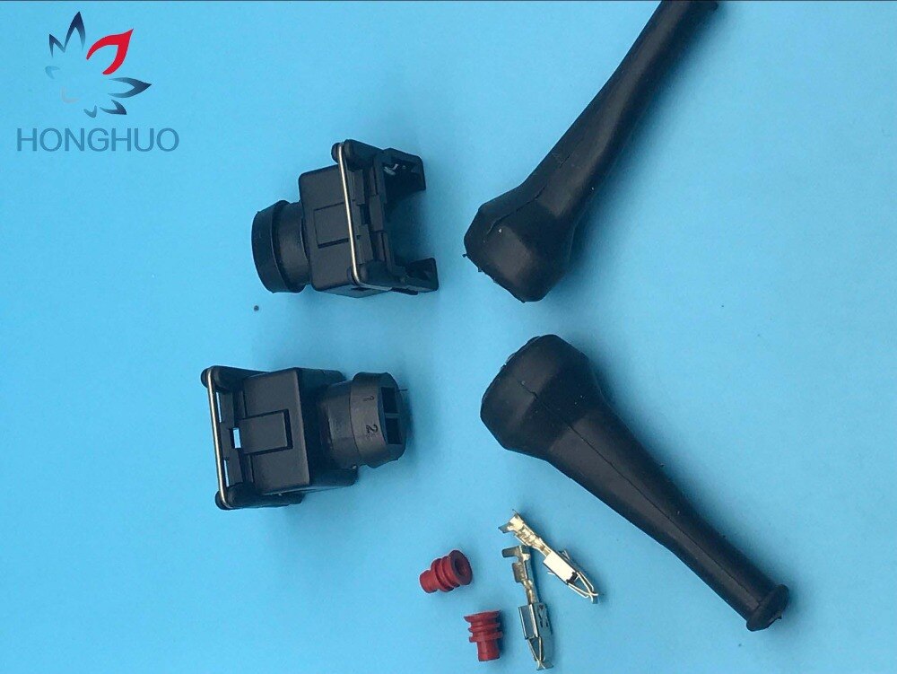 Prise avec botte en caoutchouc pour connecteur d&#39;injecteur Bosch, kit de réparation de connecteur d&#39;injecteur Style EV1, 10 pièces, 2 broches, mini minuterie,