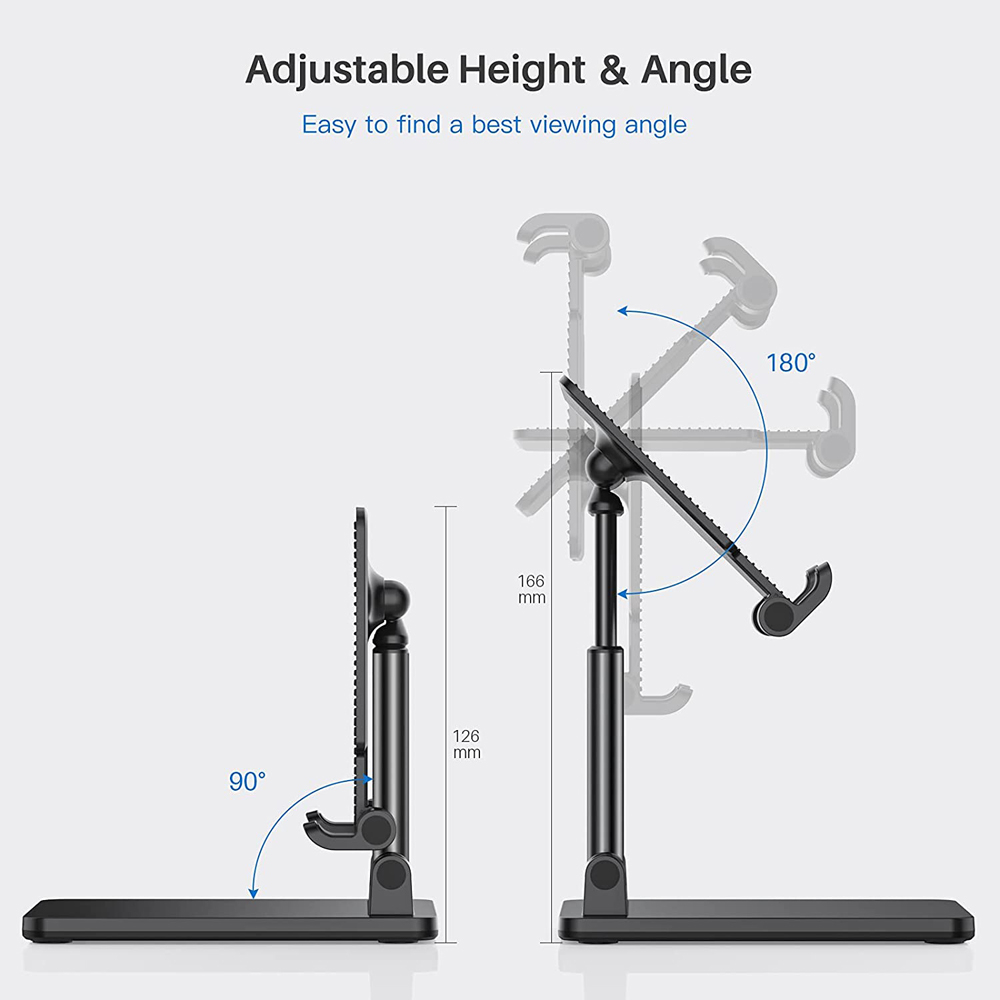 Suporte ajustável do telefone celular da tabuleta suporte dobrável estenda o suporte do telefone móvel para o iphone 7 8 x xs ipad xiaomi mi