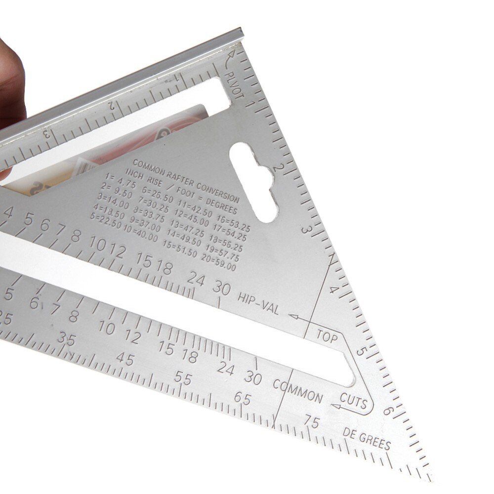Aluminum alloy Ruler casting low grade and Cast aluminium 7 inch triangular Quick Read Square Tool Carpenters Measuring Tools