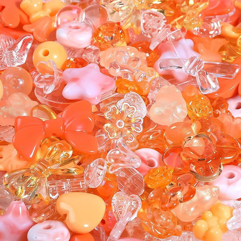 50 g/paquete de cuentas sueltas acrílicas de colores mezclados de estilo mixto para pulsera, collar, suministros de joyería, accesorios hechos a mano DIY: Azul