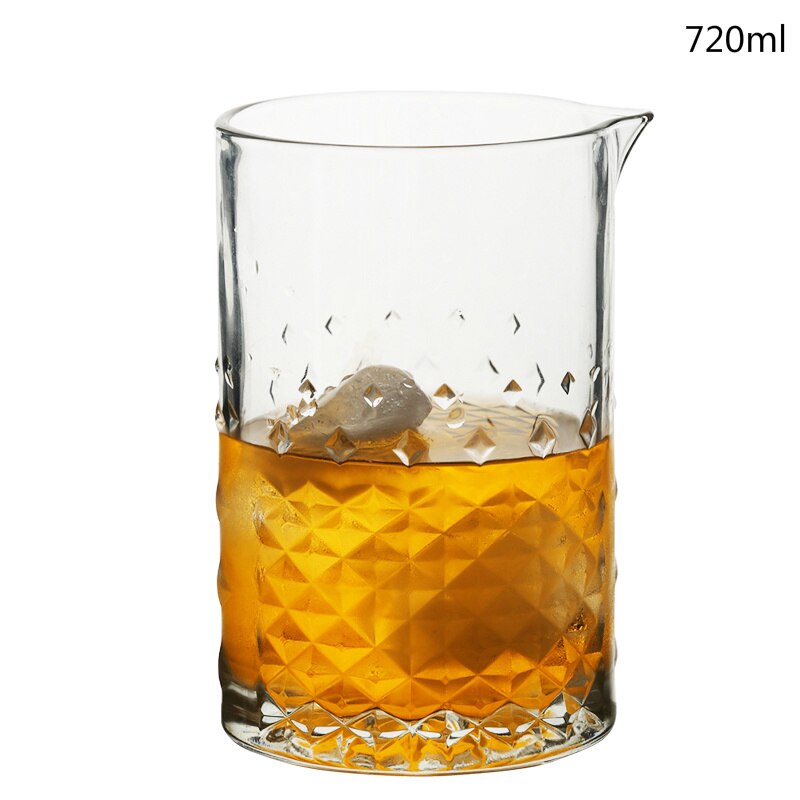 Mezclador de batidores de cristal para cócteles, mezclador de vaso para agitar, coctelera japonesa, utensilios para cócteles: Diamond Grain -720ml