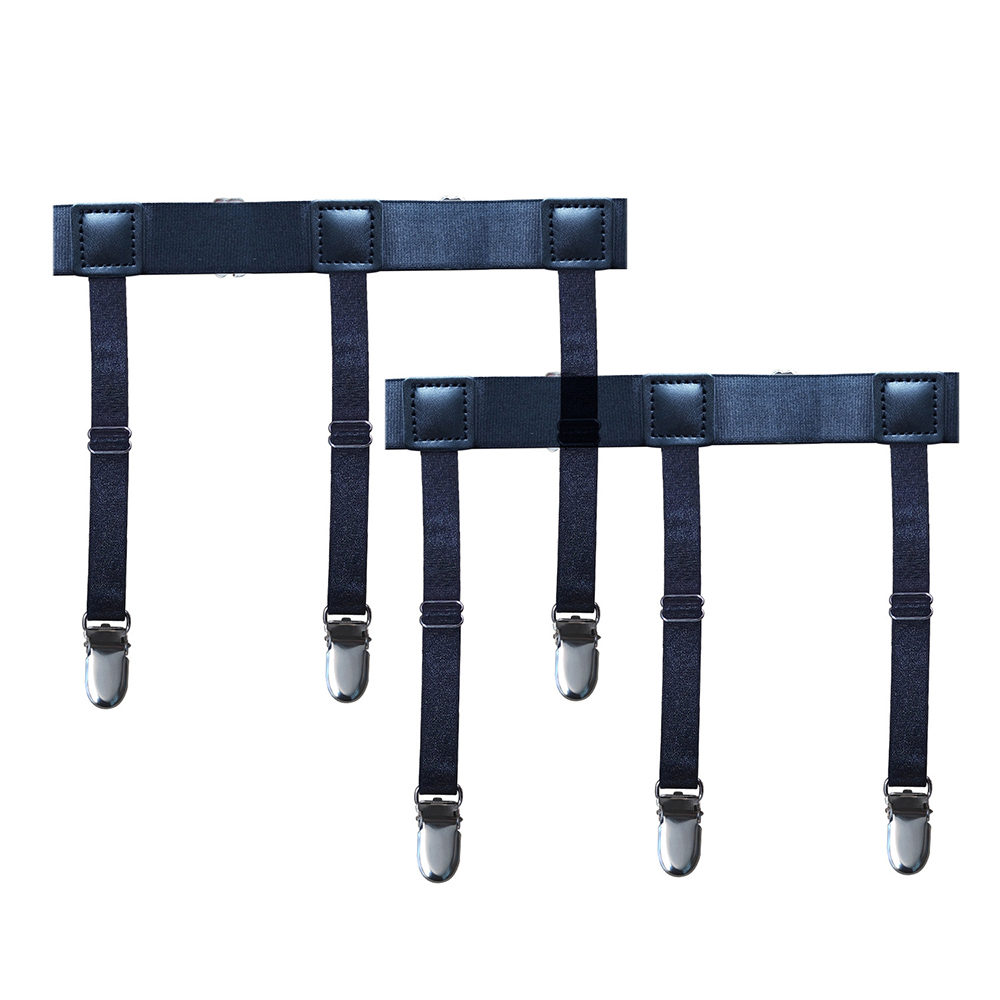 Camicia da uomo Soggiorno Giarrettiere Cintura Cinghie elastiche regolabili per porta camicia Mantieni la camicia nascosta in camicia antiscivolo tucker Bretelle per le gambe: Grigio scuro