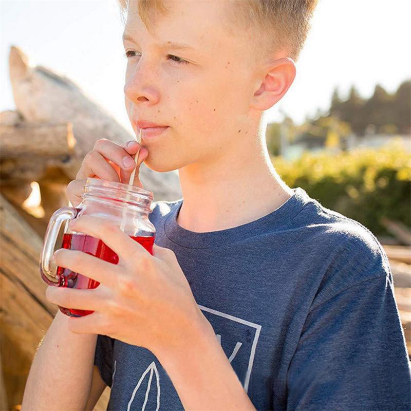 100 szt. A + naturalna słoma pszeniczna 100% biodegradowalne słomki przyjazne dla środowiska przenośne słomki barowe akcesoria kuchenne