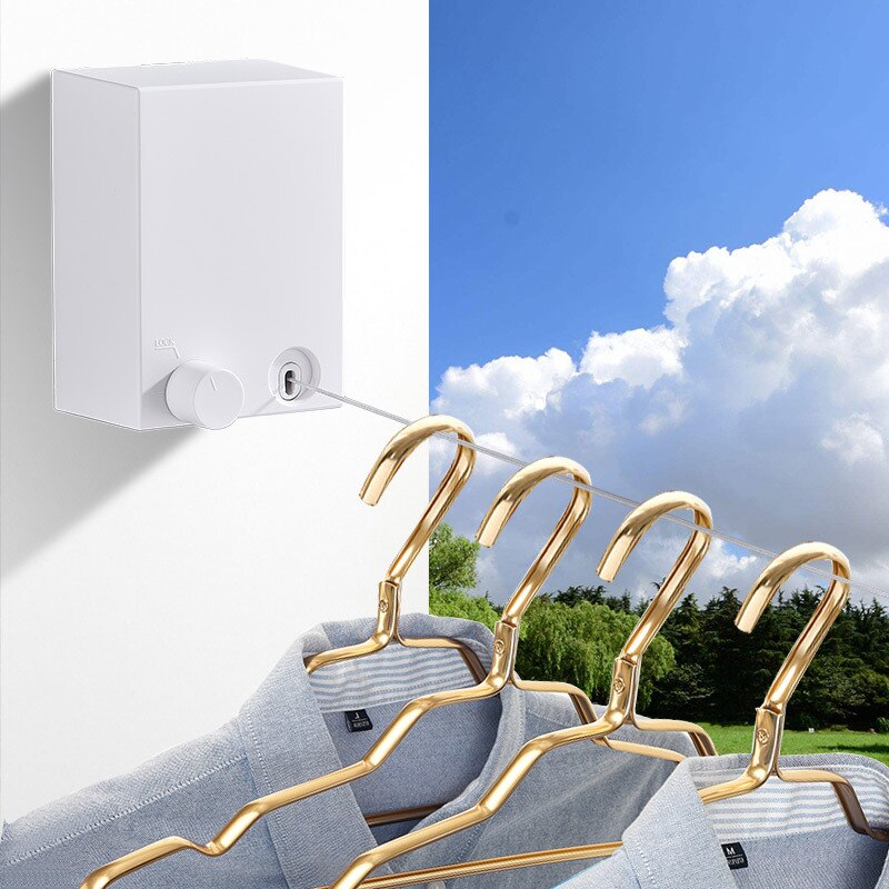 Invisible Clothesline Retractable Clothes Dryer Hanger Telescopic Stainless Steel String Hanging Laundry ClothesLine for Balcony