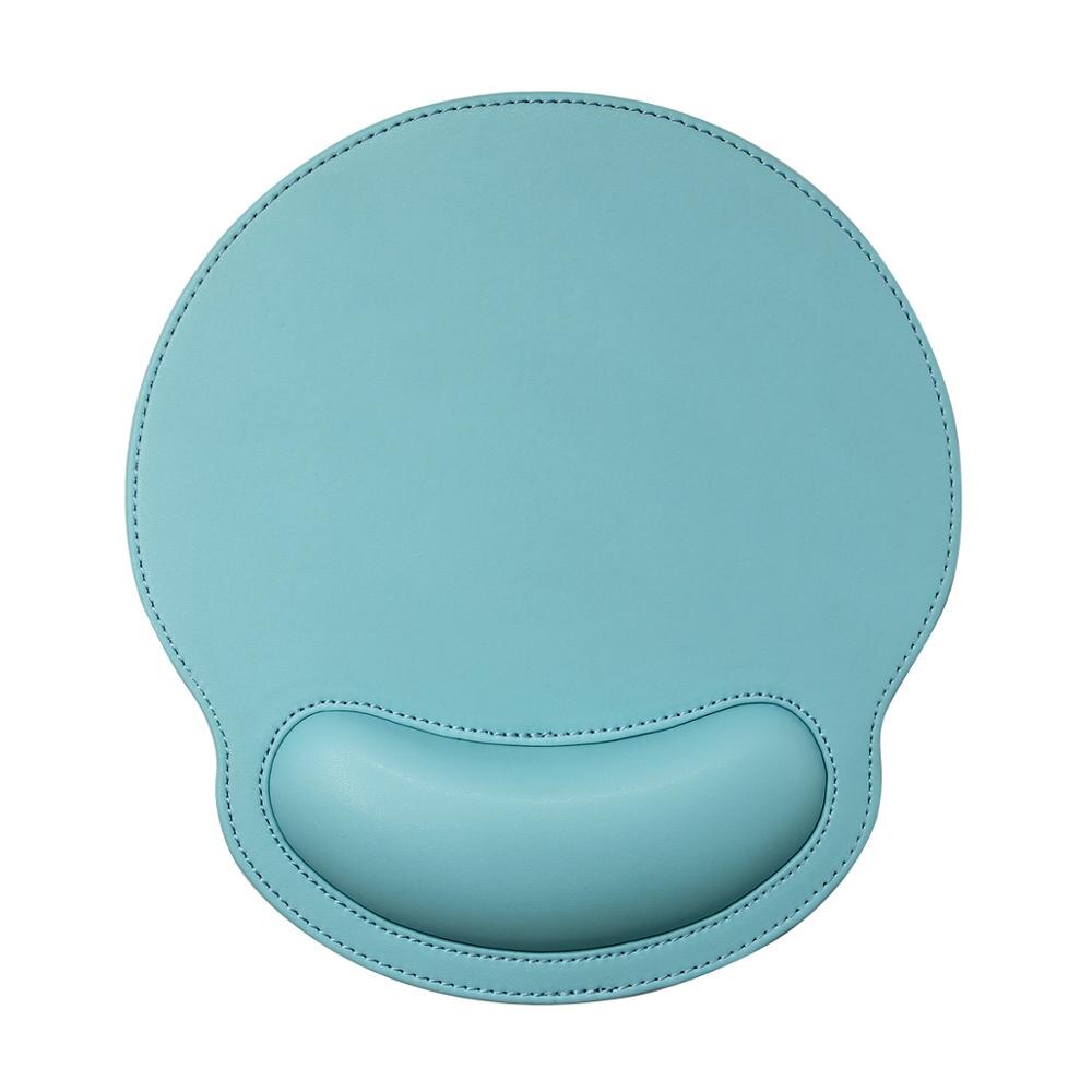 Plain Mouse Pad with Wrist Rest Leather Soft Ergonomic Anti Slip Locked Edge Comfort Hand Pad for Girls: color 2