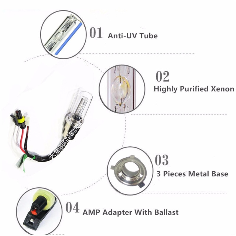 HIDLT 1 einstellen Universal- 12V 35W Motorrad Xenon versteckt Bausatz Motorrad H4 BA20D H6M H6 Hallo/Lo 6000K 4300K 8000K Motor- Scheinwerfer Lichter