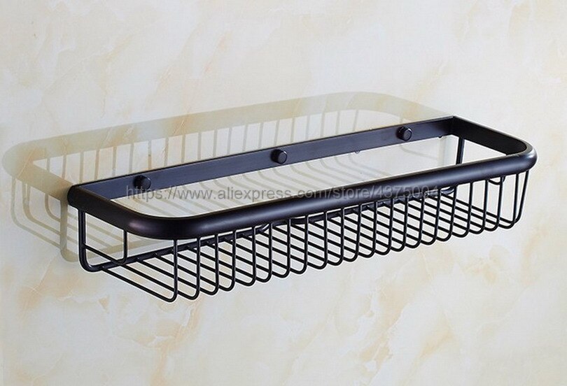 45cm Oil Rubbed Bronze Shower Storage Wall mount Soap / Sponge Shower Storage Basket Bathroom Shelf Shampoo Holder Nba064