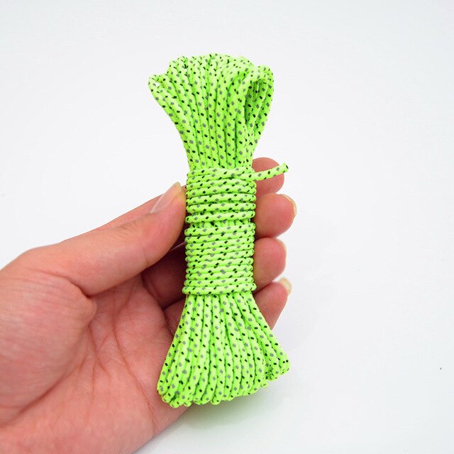 Uxcell 65 Feet Reflective Guyline Camping Paracord 3mm Nylon Tent Cord Guyline Rope Dark Blue