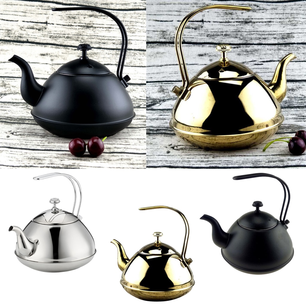 Tea Kettle Pot - Teapot with Mirror Finish - Stove Top Tea Maker Teapots - 1.0L/1.5L