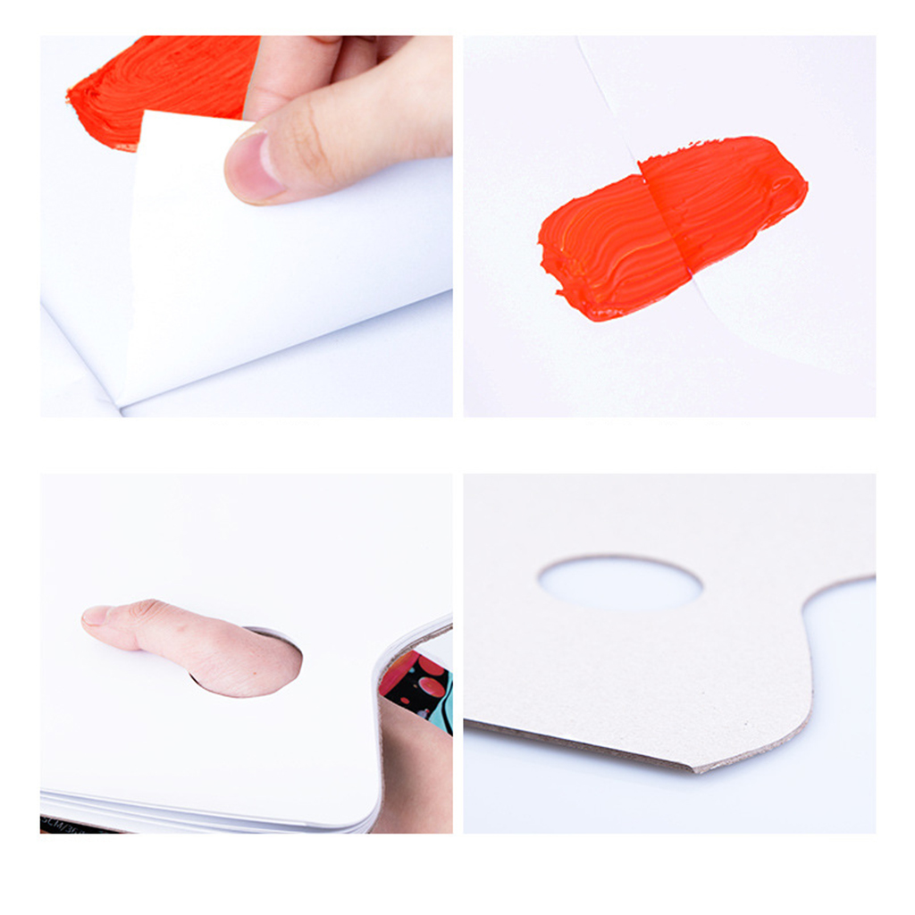 36 blätter Beschichtet Papier Palette Pad Künstler Mischen w/Daumen See Öl Acrylfarben