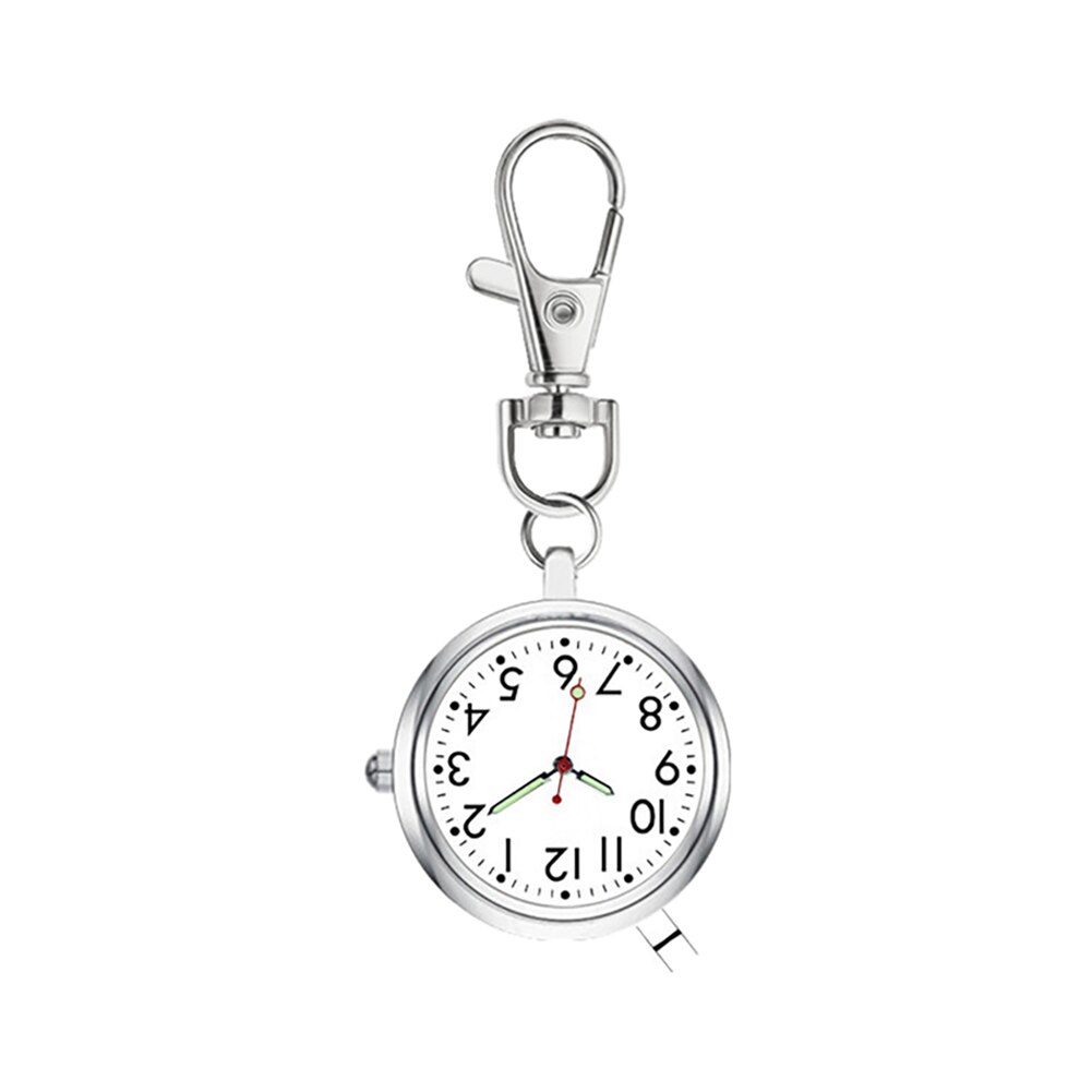 Mens Vrouwen Lichtmetalen Metal Verpleegster Arts Pocket Horloges Mode Dames Ziekenhuis Medische Quartz Lichtgevende Sleutelhanger Horloge