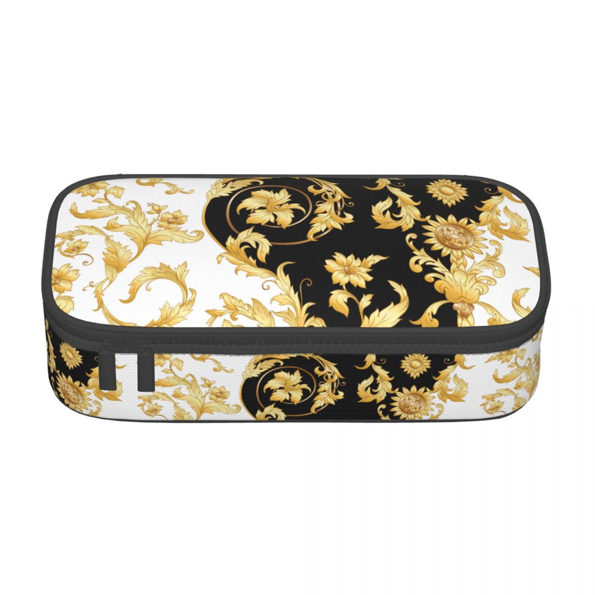 Custom Luxury European Baroque Art Pencil Cases for Girl Boy Large Storage Pen Box Bag Stationery: green