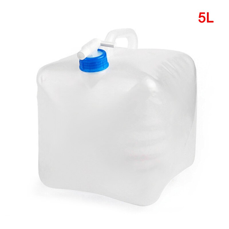 Recipiente de agua plegable de buena salud, jarra de almacenamiento de agua para Camping con espita plegable para exteriores: 5l