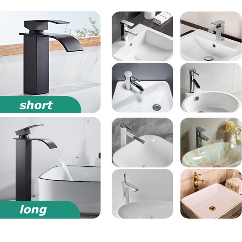 Watervalkraan Badkamer Wasruimte Wastafelkraan Warm en koud water voor het wassen van gezicht en handen Aanrecht wastafelkraan