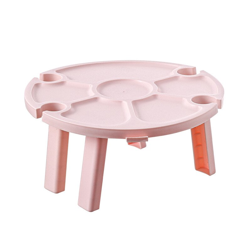 Soporte plegable de plástico para copa de vino, práctico soporte para al aire libre, color blanco y rosa