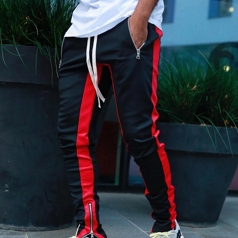 Herre joggingbukser afslappet bukser fitness mænd sportstøj træningsbukser skinny joggebukser bukser sorte gyms jogger track bukser: Xl / E530350