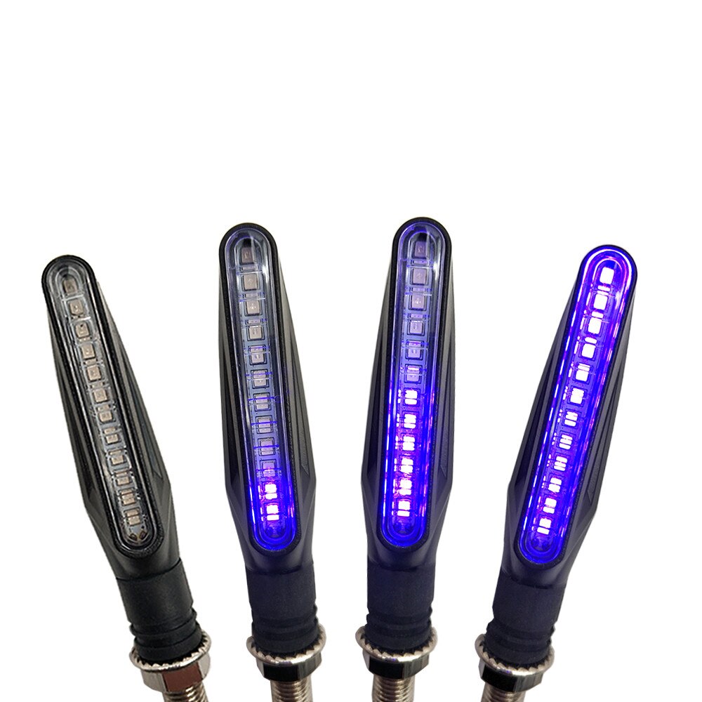 Clignotant LED universel pour motos, pour Kawasaki Z750 Z1000 Z650 Z900 Z800 Z250 Z300: Purple-two pairs